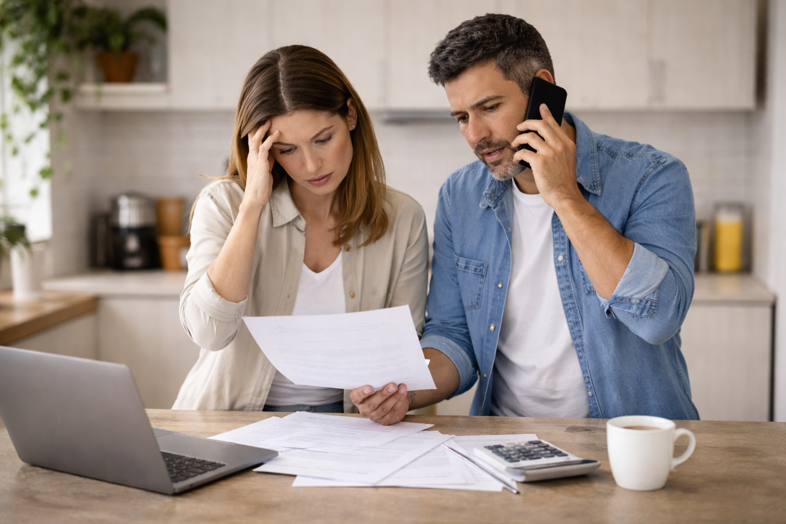 Couple reviewing their home loan options